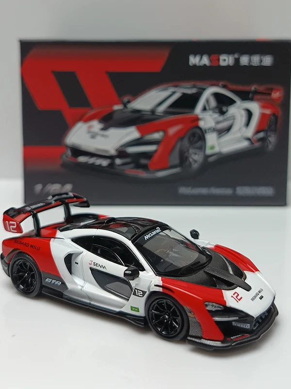 マクラーレン-セナ-gtr-シミュレーション合金スポーツカーモデル-765lt-ブラックナイト-64スケール-コレクタブルビークルモデル-by-maxdi