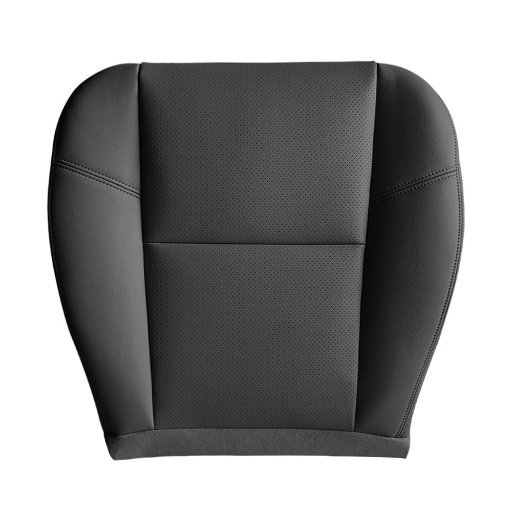 Car Front Driver Side PU Leather Seat Cushion Bottom Seat Cover for Cadillac Escalade 2007-2014 Black