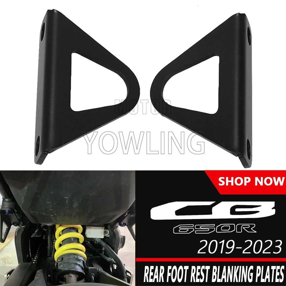 Motorcycle Rear Foot Rest Blanking Plates For HONDA CB650R CBR650R CB CBR 650 R 650R 2019 - 2025 2026 2027 Racing Hook Footrest