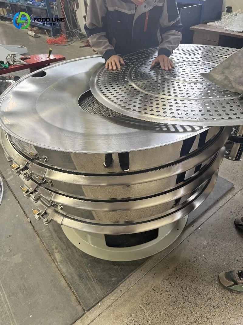 Circular Vibratory Sifter Stainless Steel Rotary Screen Flour Granular Powder Sieve Commercial OEM Customized