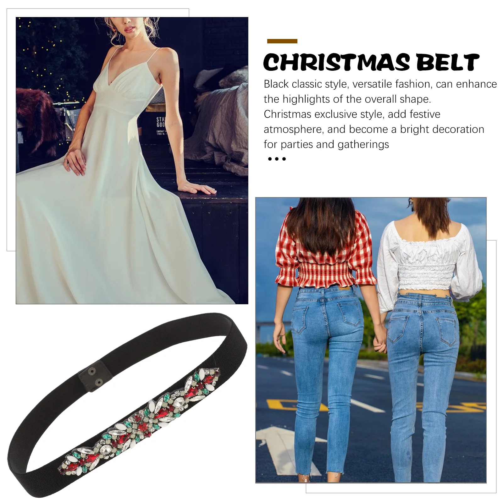 حزام خصر مرن قابل للتمدد من حجر الراين، حزام نحيف مطرز بالكريستال الملون لفساتين السهرة الرسمية وأحزمة كريستالية #3