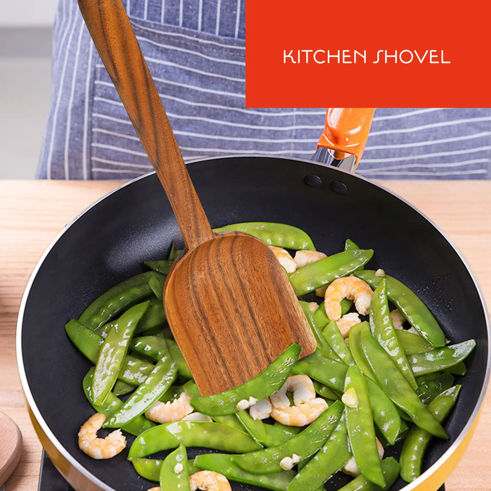 Teak Wooden Cooking Spatula Nonstick Cookware Turner Kitchen Utensil for Home Restaurant Hotel