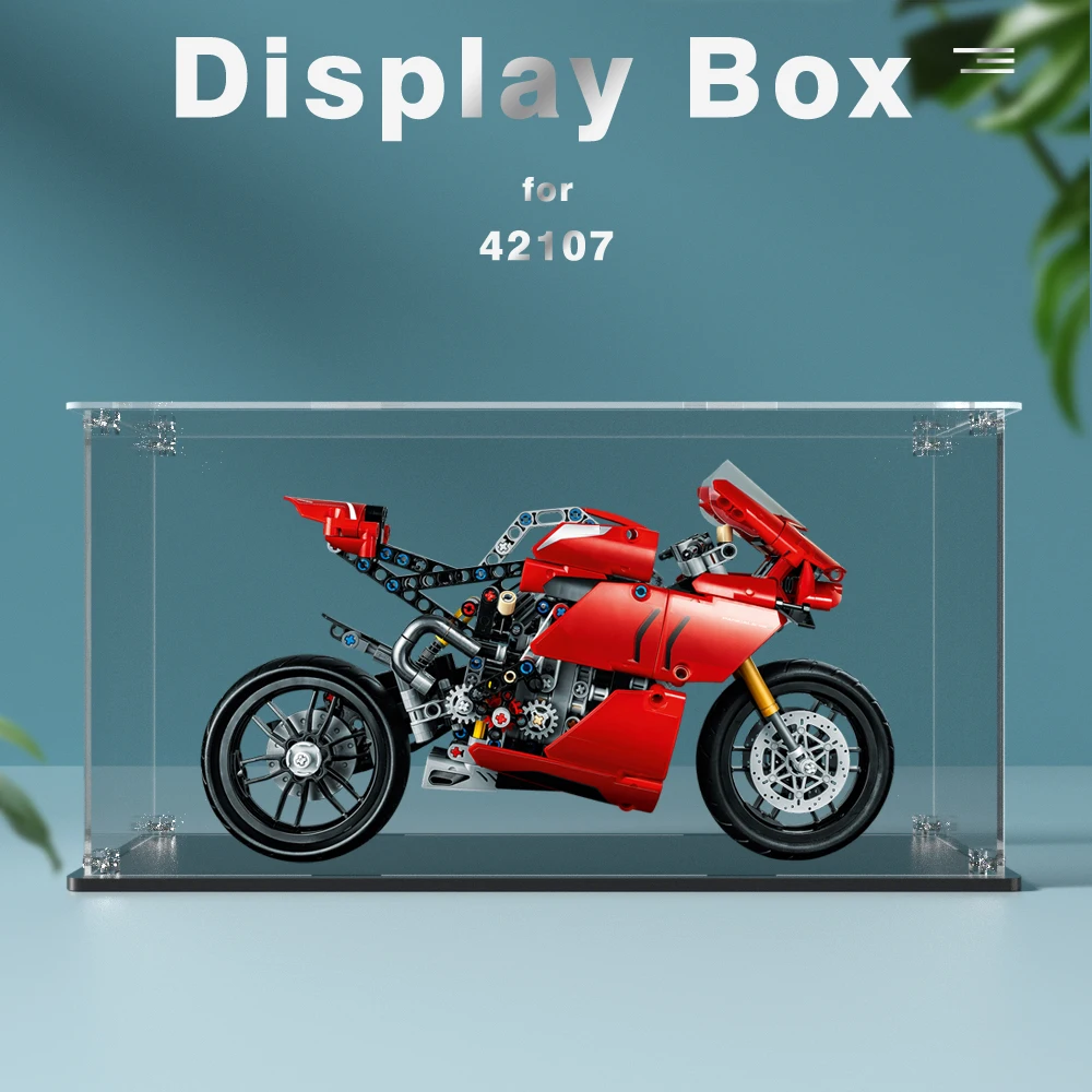 Acrylic display box for lego 42107 display case for Ducati building block dustproof clear showcase toy bricks storage box