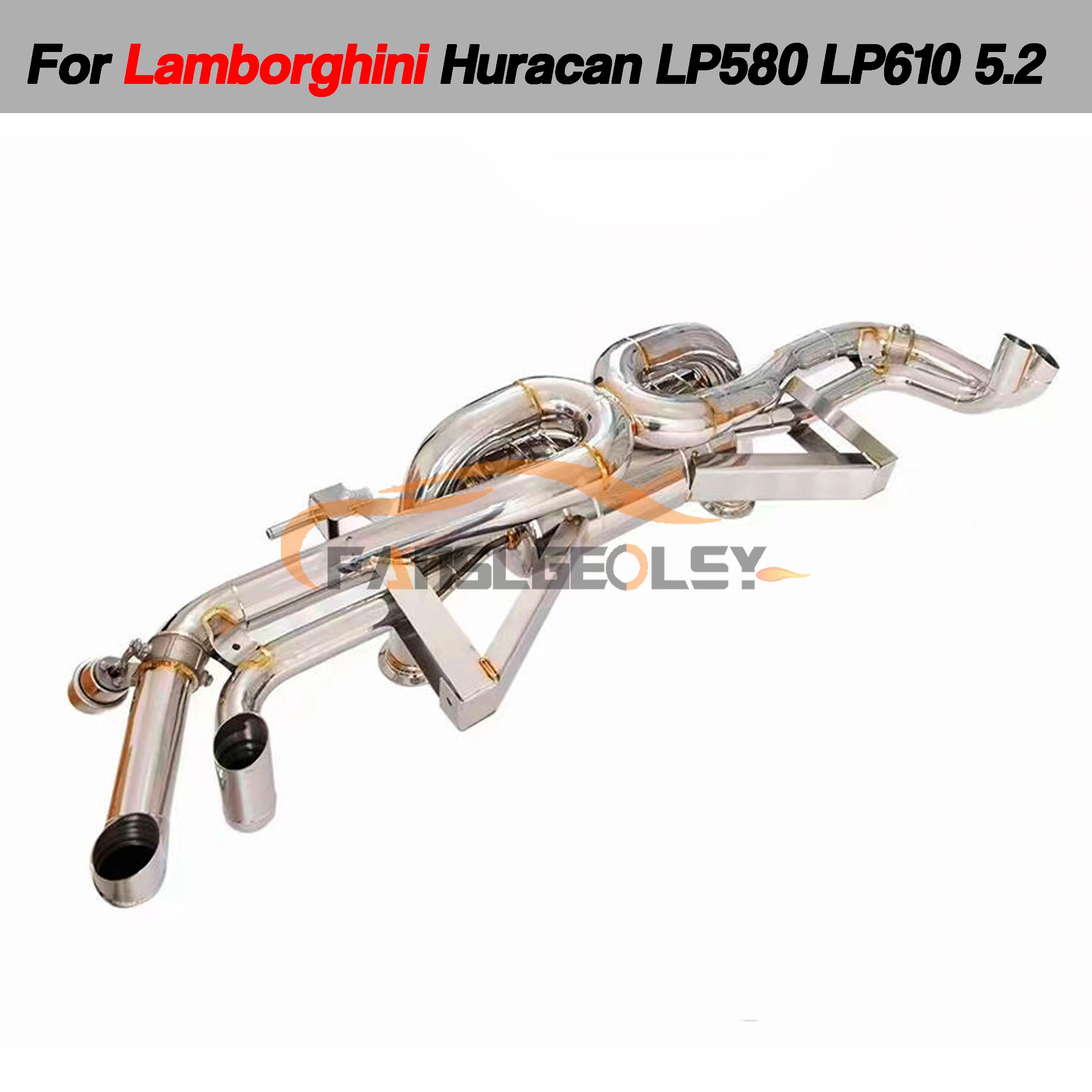 Fanslgeolsy Stainless Steel Exhaust Catback Performance Valvetronic System Parts For Lamborghini Huracan LP580 LP610 2014+ 5.2