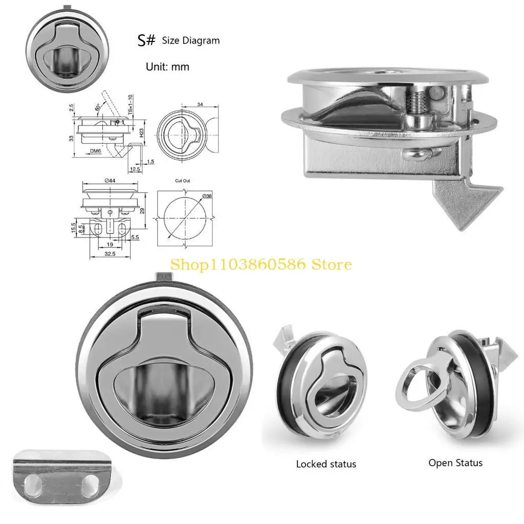 242A Metal Pull for Hatch for Latch RV Home Cabinet Drawer Doorknob Wearproof Furniture Wall Cupboard Handle Boat Hardware