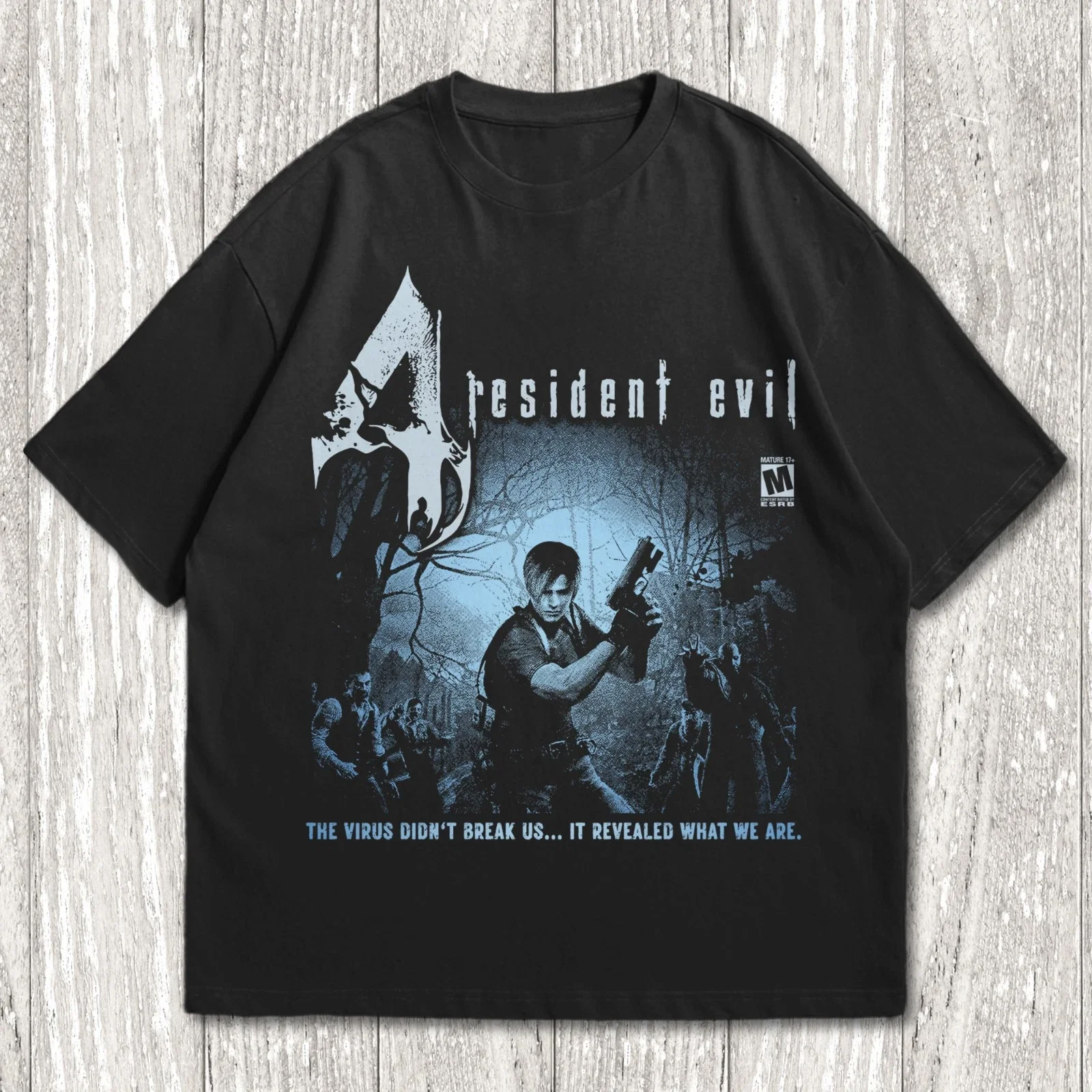 Resident Evil Leon Retro Horror Game Graphic T-shirt Men Women Y2K Soft Cotton Short Sleeve Gamer Casual Daily Unisex Tops