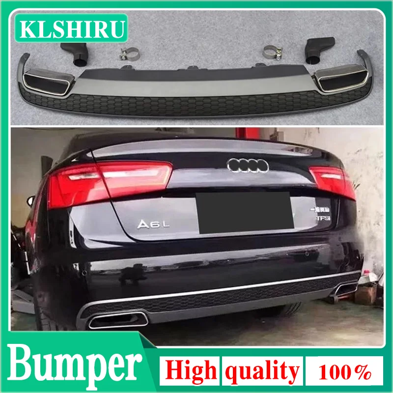 Automotive Parts S6 Style Rear Bumper Lip For 2012-2015 Audi A6 C7 Upgrade S6 Rear Bumper Diffuser