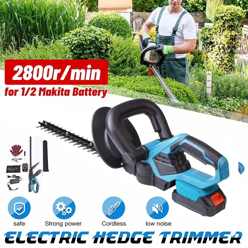 Hedge Trimmer  Cordless Hedge Trimmer Dual Action Pruning Saw Cutter Rotating Handle Garden Tool for Makita 18V Battery