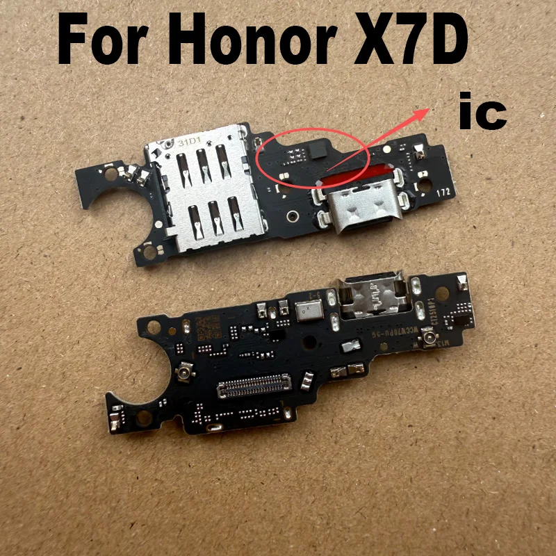 

Для Huawei Honor X7d 4G USB-док-станция для зарядки, порт, разъем для микрофона, быстрый гибкий кабель, запасные части, глобальный с микросхемой