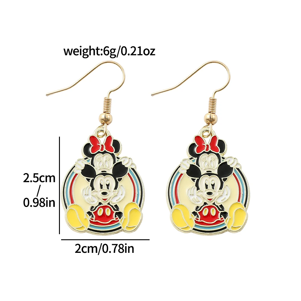 Disney Cartoon Anime Characters Mickey Mouse Earrings Fashion Cute Rotundity Mickey Mouse Ear Studs For Women Jewellery Gifts