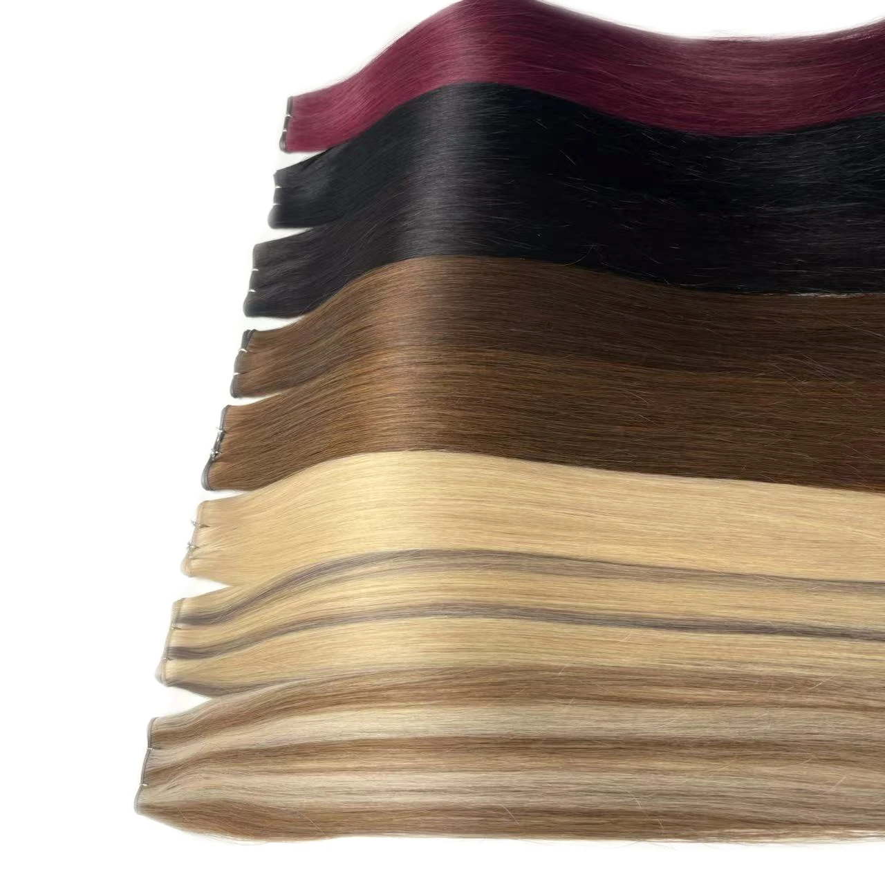 عبقرية لحمة 100 جرام/الحزمة 100% وصلة شعر بشري لعذراء لصالون لحمة غير مرئية 22 بوصة 24 بوصة حزمة شعر للنساء