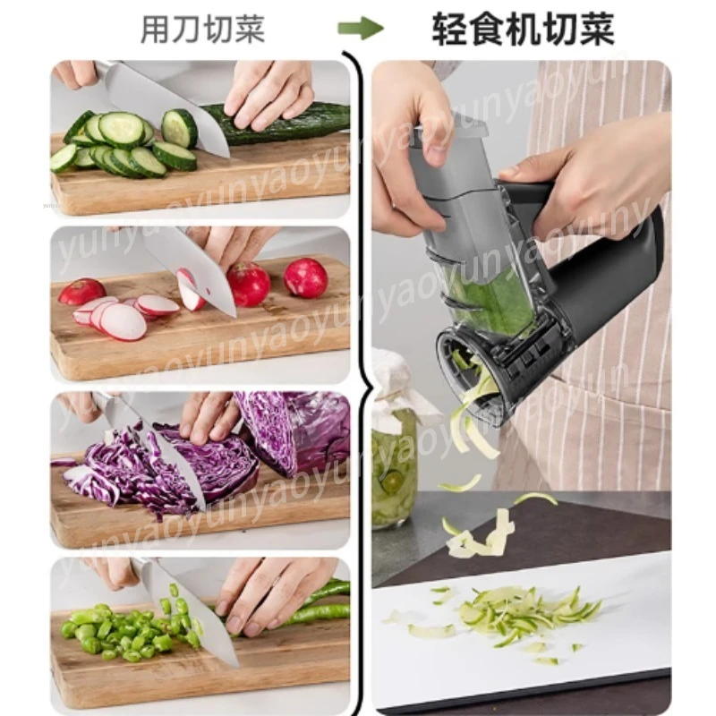 Multifunctional Electric Vegetable Slicer Onion Chopper Potato Cutter Shredder Grater Handheld Food Processor for Salad