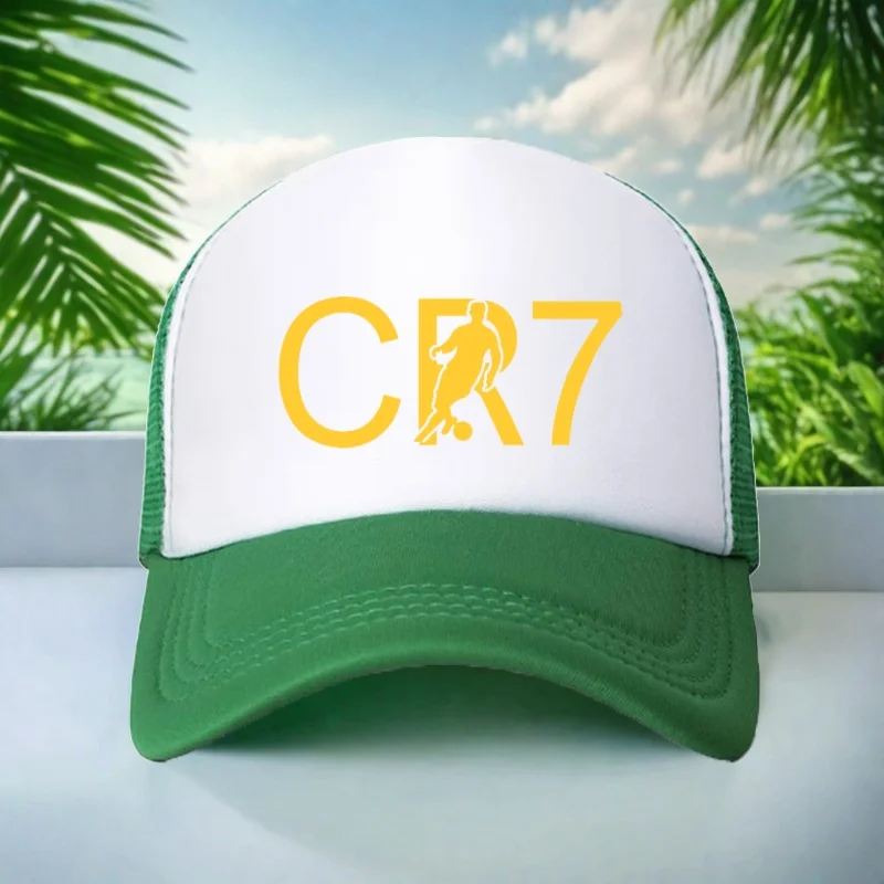 

Kids CR7 Football Letter Hat Boy Girl Youth 6-15 Years Baseball Hat Sun Hat 58cm Jogging Sports Fashion Charming Cool Casual Hat