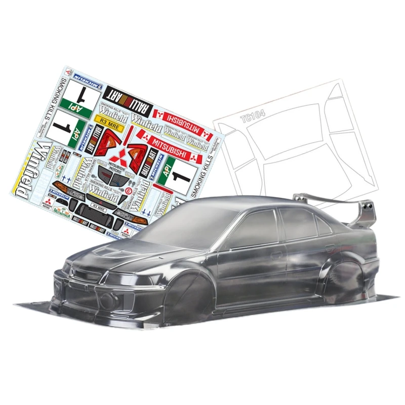 TC104 1/10 Evolution V Lancer nadwozie, 190mm x 257mm RC Tamiya podwozie tt01 tt02 tl01 ta03