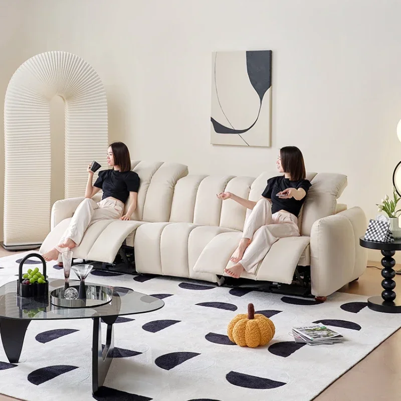 

Casa Chi Piano Keys Fabric Sofa Multifunctional Living Room Zero Wall Electric Cloth Sofa