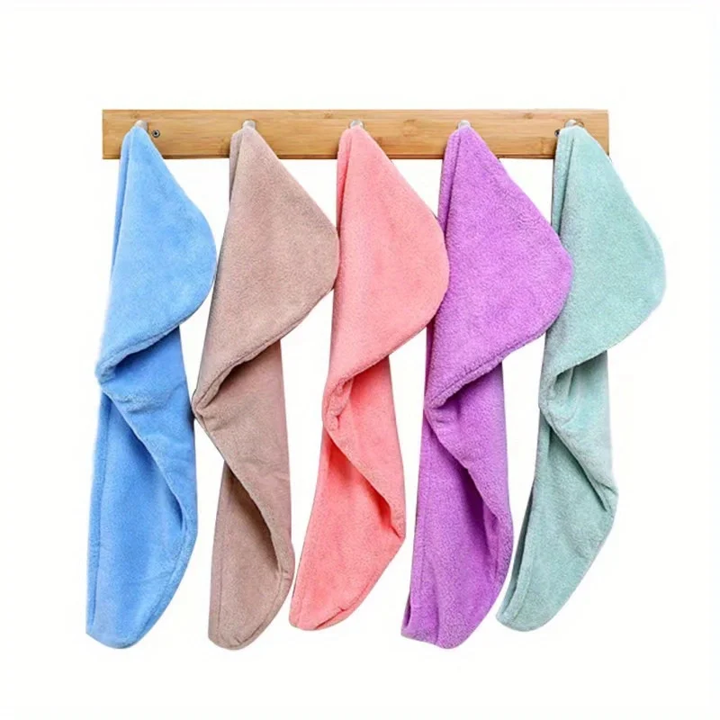 Women Hair Drying Hat Quick-dry Microfiber Hair Towel Cap Hat Bath Hat Solid Towel Cap Super Absorption Turban Hair Dry Cap