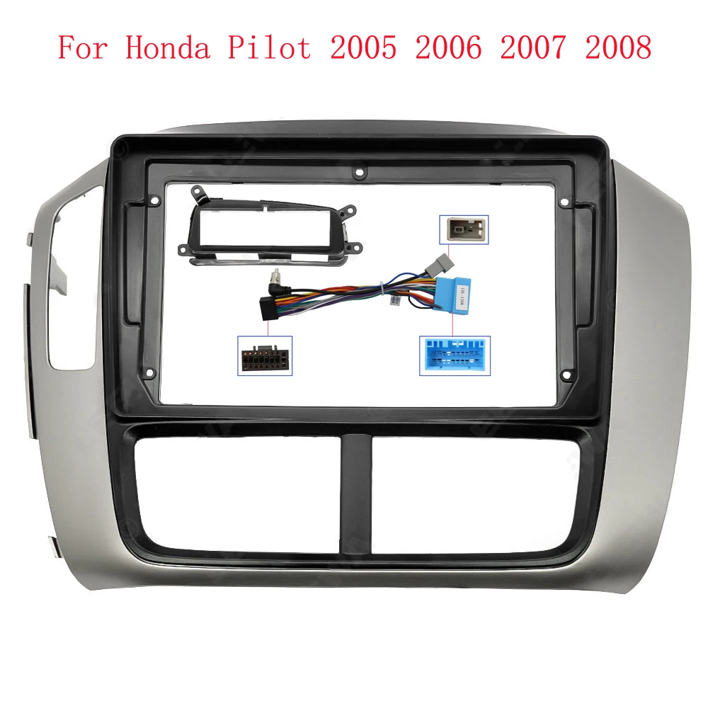 

9 дюймовый большой экран 2 Din android автомобильный радиоприемник рамка для Honda Pilot 2005 2006 2007 2008 комплект отделки панели приборной панели автомобиля