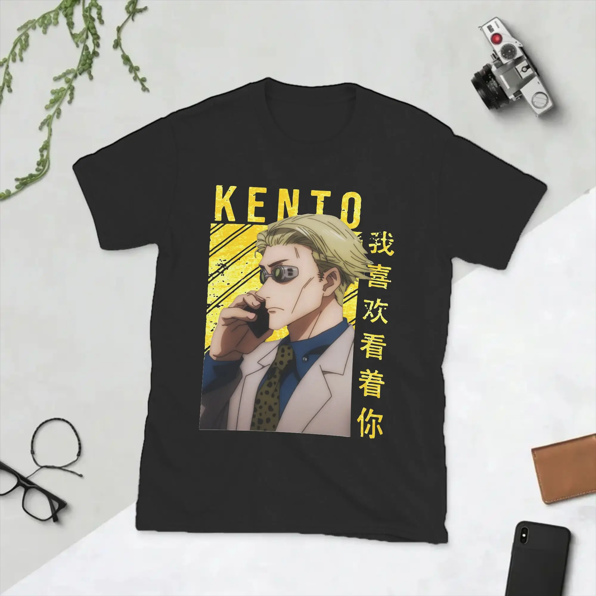 Jujutsus Kaisens Anime Nanami Kento Men's T Shirts  Awesome Tees Short Sleeve Round Collar T-Shirts Cotton