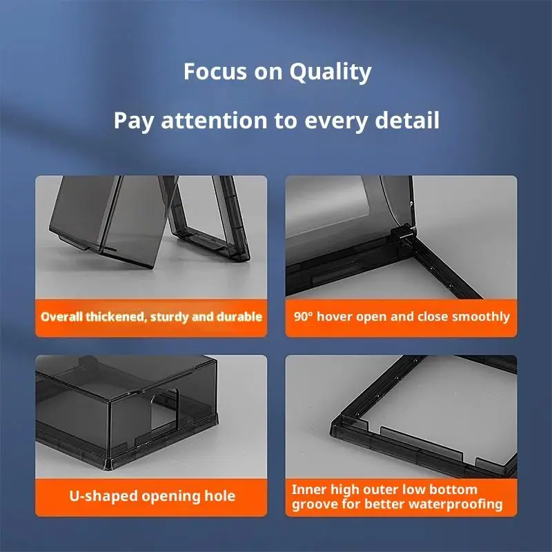 1/2/3 قطعة 86 نوع التبديل الغطاء الواقي ذاتية اللصق مقبس الحائط الحمام مقاوم للماء المكونات الكهربائية الجدار التبديل المقبس سبلاش-P #3