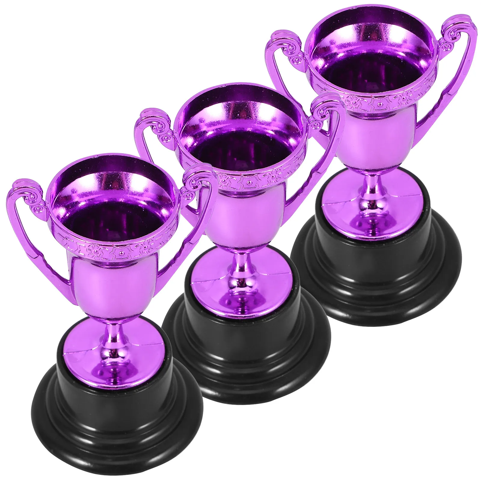 3Pcs Exquisite Creative Trophy Decor with Sturdy Base for Winner Recognition Competition Prize Gift Party School Ceremony Trophy
