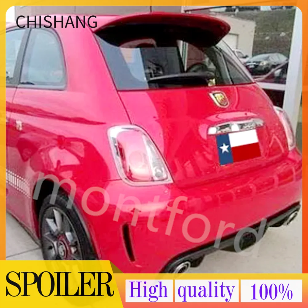 

For 2012-2017 Fiat 500 Painted Spoiler Abarth-Style Rear Wing Full real carbon fiber Rear Roof Spoiler Wings