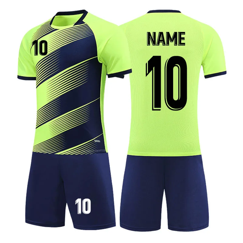 

2023 New Soccer Jerseys Men Custom Children Football Jersey Printed Shorts Soccer Training Dress Shirts Sports T-Shirt Suits