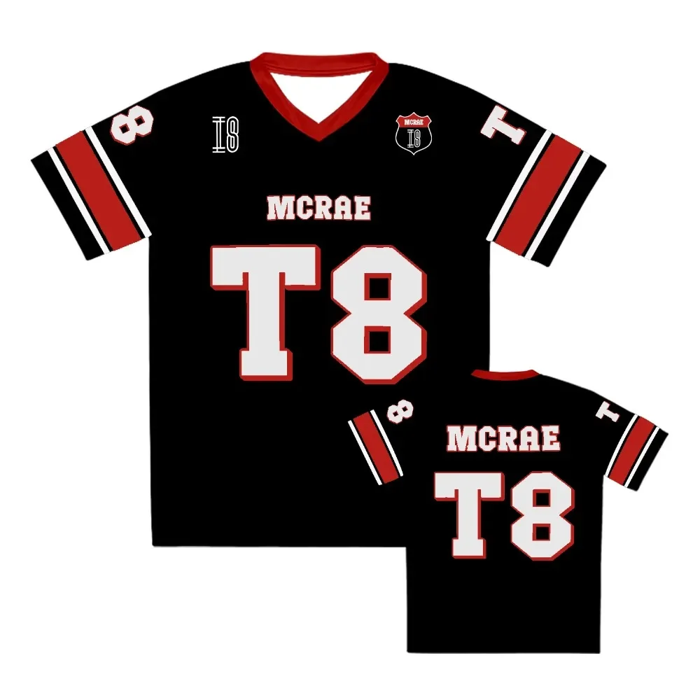 

Tate McRae Jersey 2025 Spring Summer Men's and Women's Sportswear T8 McRae Football T-Shirts 3D Printing Quick-drying Tees Tops