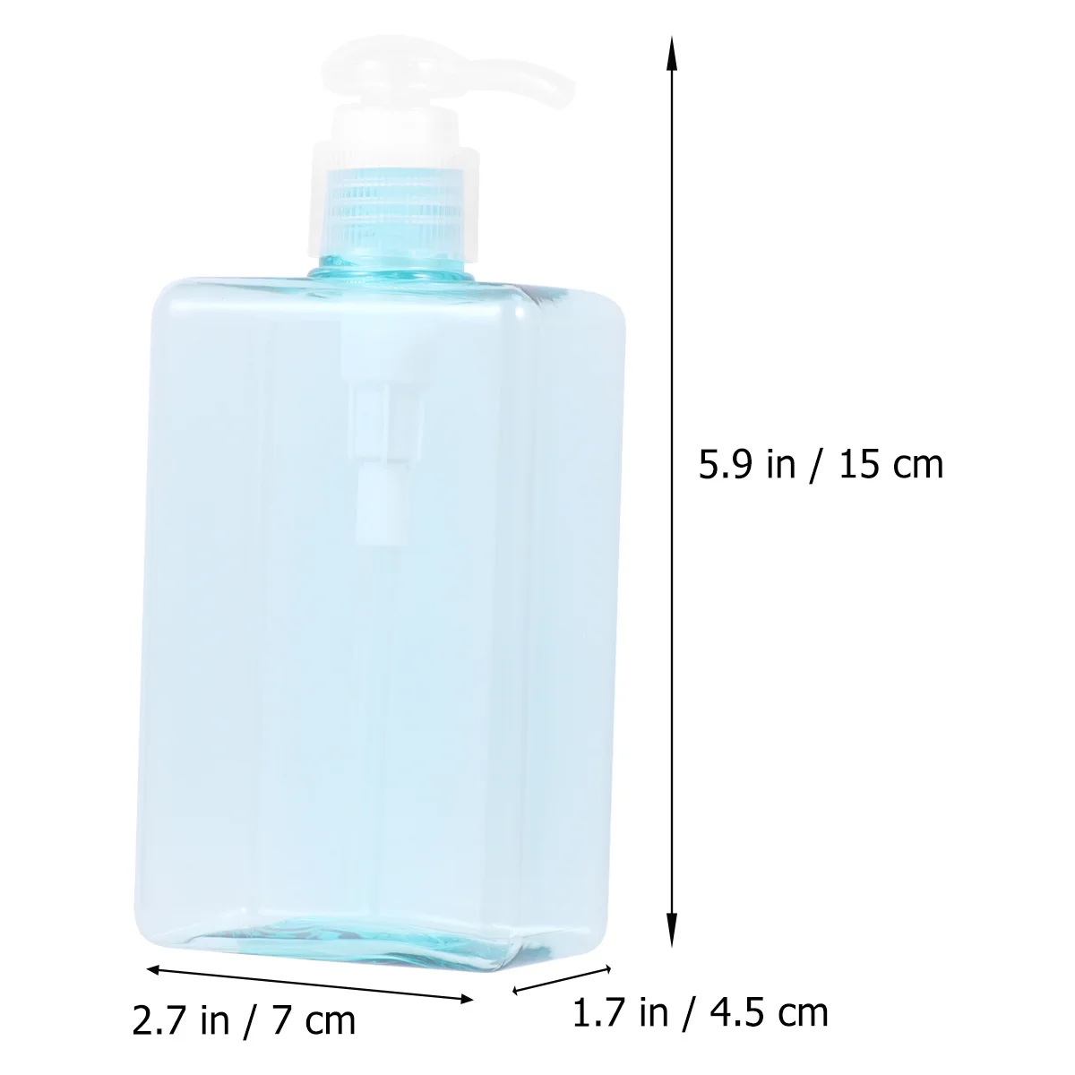 

2pcs Plastic Petg Empty Pump Bottle Portable Travel Container For Essential Oil Perfume Nail Liquid 100Ml Blue