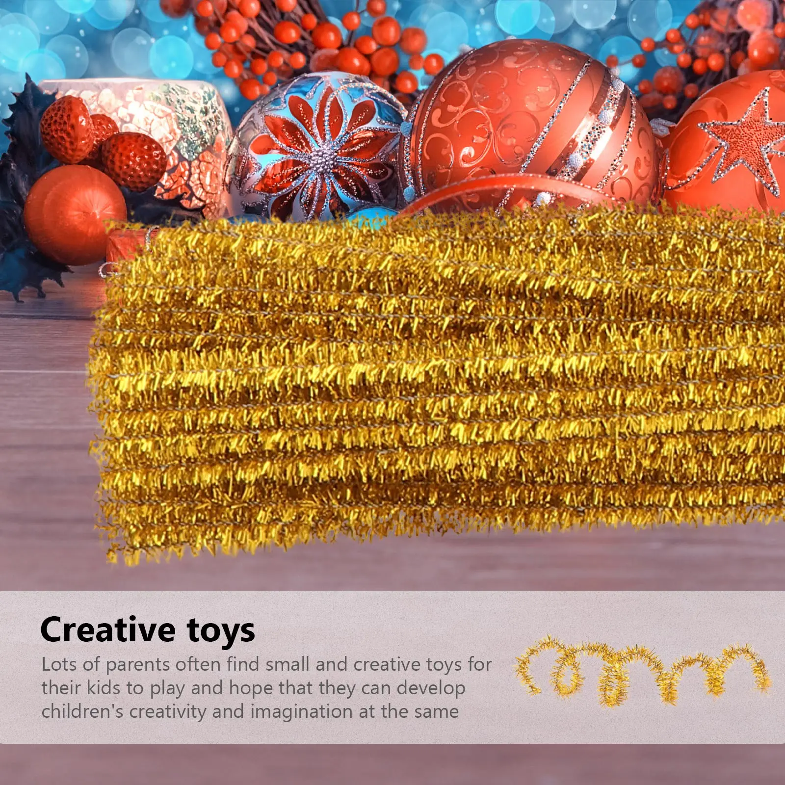 

100Pcs DIY Stem Twisted Creative Craft Material for Kids Birthday Party Favors Christmas Decoration 30Cm Length