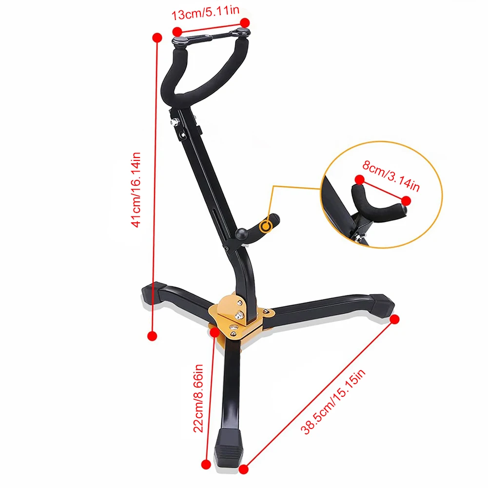 Alto Tenor Saxophone Stand Metal Folding Saxophone Stand Portable Saxophone Floor Bracket Wind Instrument Accessories