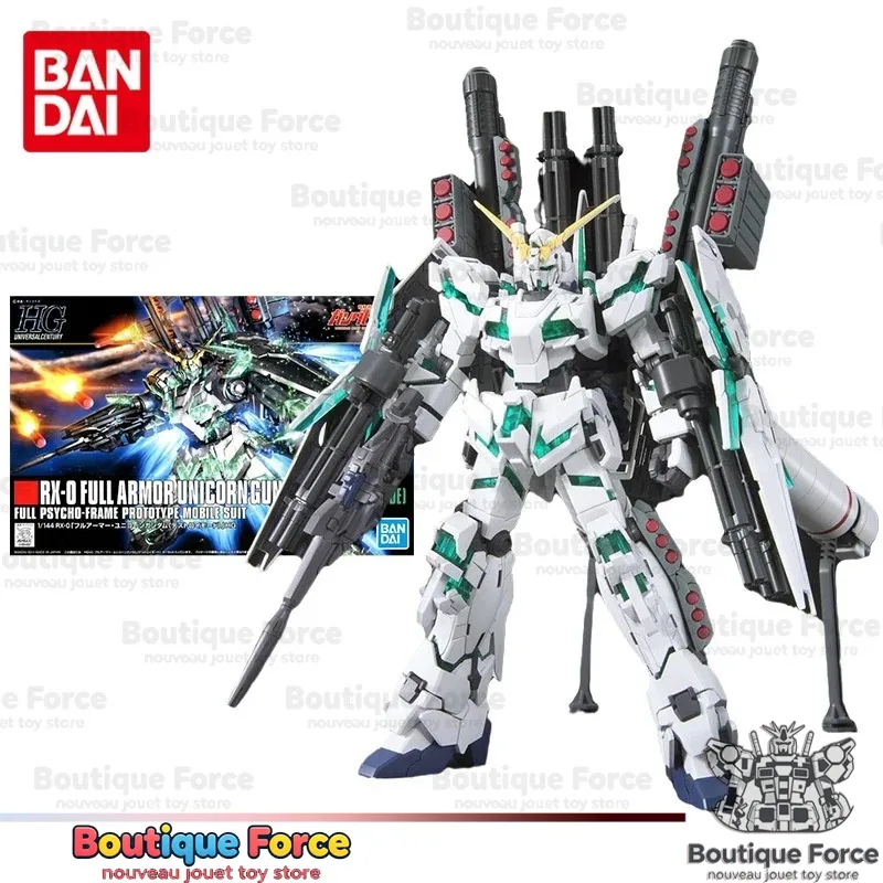 

Bandai Gundam RX-0 Full Armor Unicorn Destroy Mode Gunpla Model Kit HGUC Anime Action Figure Toy Official Licensed