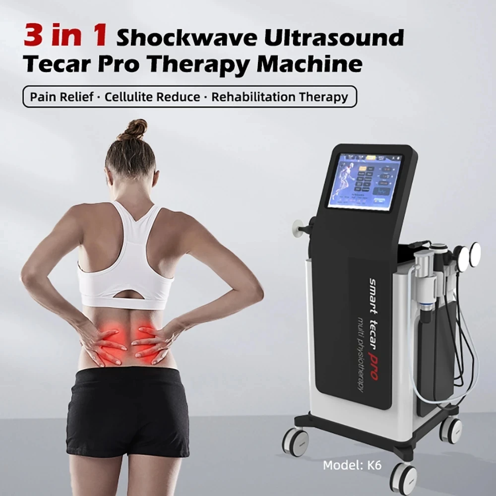 

Multifunctional Powerful 3 In 1 Shockwave Ret Cet Smart Tecar ED Electromagnetic Physiotherapy Massage Pain Relief Machine