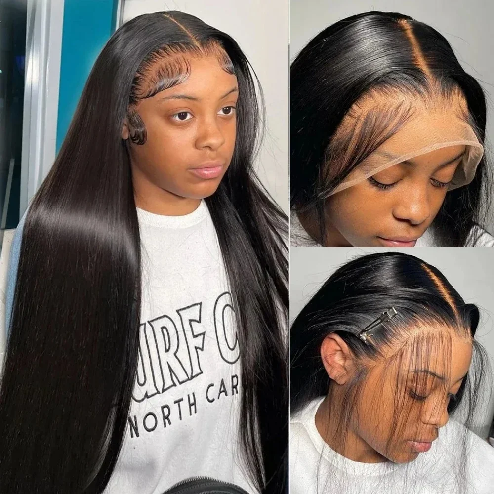 

40Inch 200Density 13x6 Bone Straight Lace Front Wig Human Hair Wigs HD Transparent Lace 13x4 Brazilian Human Hair Wigs For Women