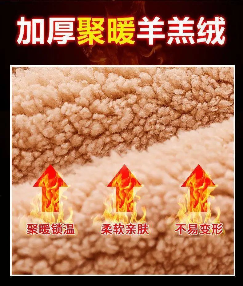 معطف فرو خروف للحماية من الشتاء وحفظ الدفء، سويت شيرت رجالي مع حشوة مضافة وقميص بلوفر سميك بغطاء للرأس