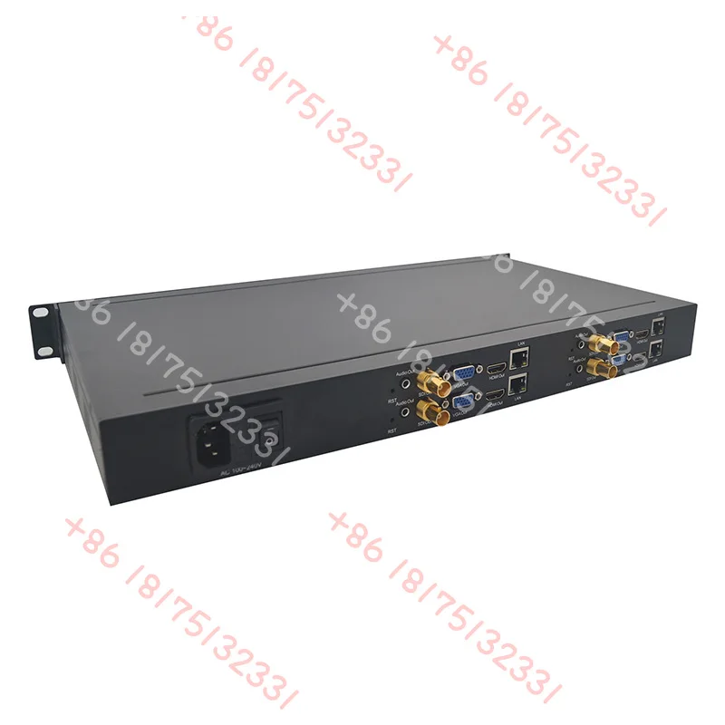 Décodeur IP vers vidéo Rack 4 canaux 1U (RX) Décodeur H.265 HD MI SDI pour la diffusion radio et TV