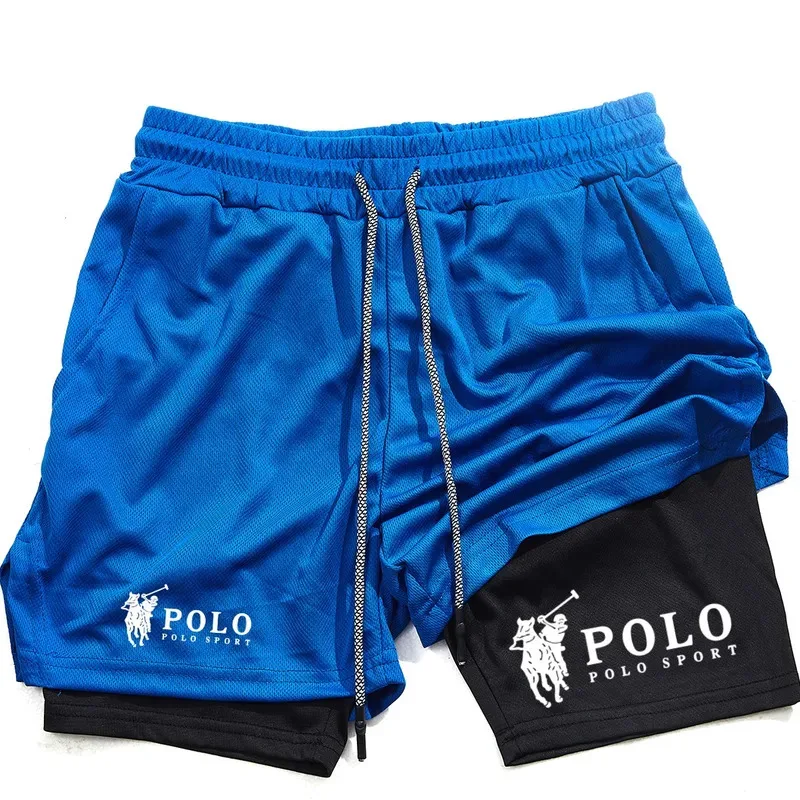 

Men's Quick Dry Beach Shorts Printed Double Layer 2-in-1 Fitness Training Sports Boardshorts