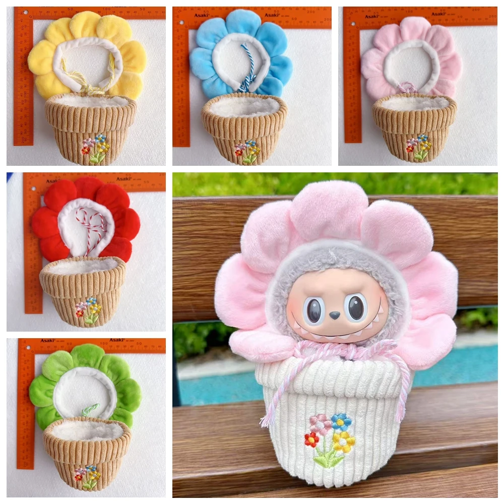 

Cute Doll Potted Plant For 17cm Ropa Labubu Trendy Outfit Charming Flower Plant Costume Gardening Style Doll Accessory