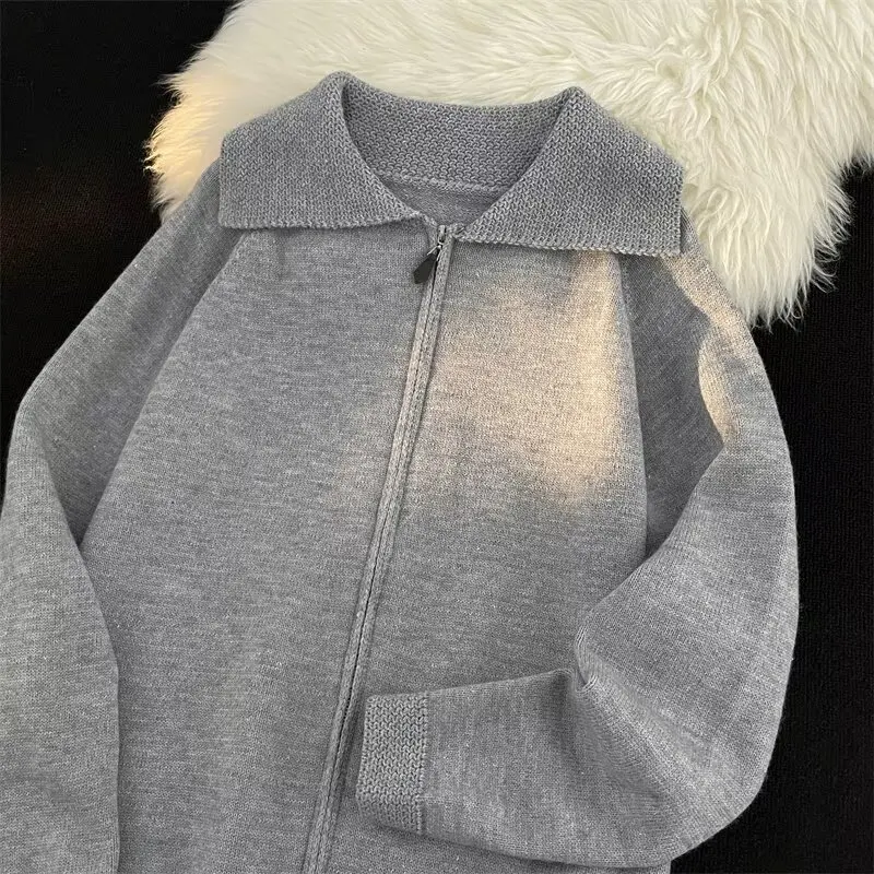 الخريف الشتاء الأمريكية الرجعية المتعثرة تصميم إلكتروني سترة متماسكة سستة الرجال مقنعين سترة الراقية يشعر