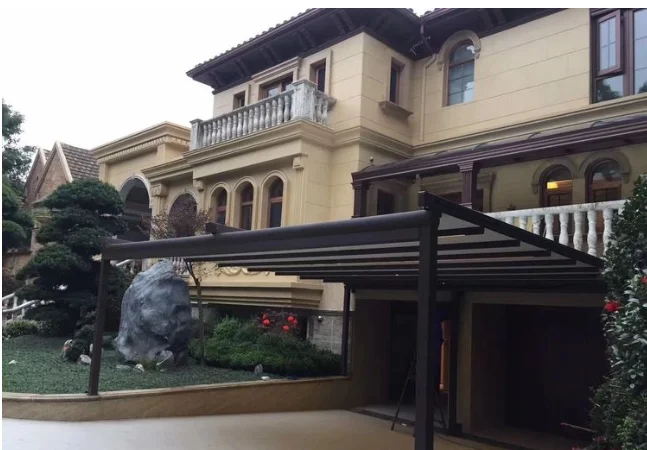 jh-Retractable PVC Roof Pergola with LED Light Multi-function Awning Outdoor Gazebo Pergola