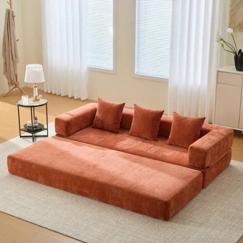 

Apartment Sleeper Sofa Bed Cylindrical Pillow Corduroy Folding Mattress Living Room Sofas Princess Muebles Trendy Furniture