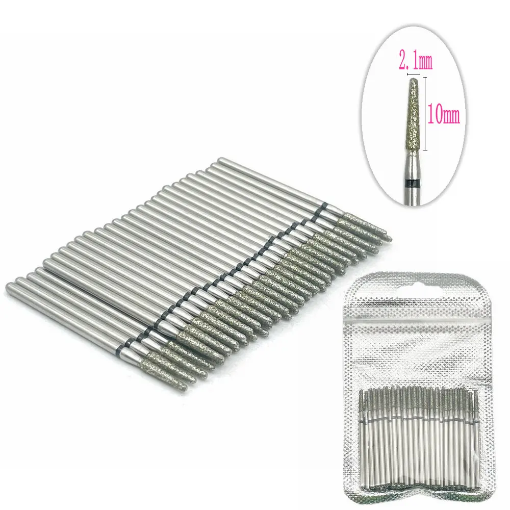 50 teile/paket Diamant Fräser Schleifen Bohrer Bits Dental Diamant Polierer HP 2,35mm Diamant Polierer Nagel Bohrer Bits Bohrer