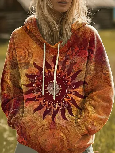 Imagen 2 del producto Sudaderas con capucha para mujer, estampado 3D, gráfico de arcoíris, sudaderas informales bohemias, jerséis, ropa de calle, ropa de mujer para Otoño e Invierno