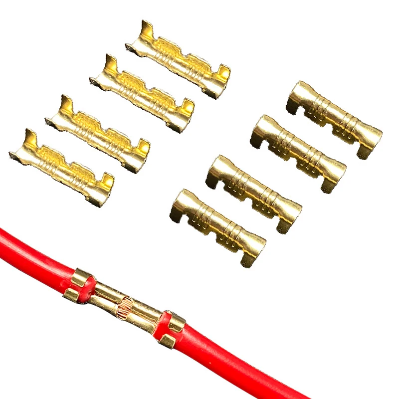 Bulk Pack 50pcs/100pcs/200pcs U Type Docking Terminal Tabs 0.3-1.5mm2 Double Connector Terminal Block for Electrical Wiring
