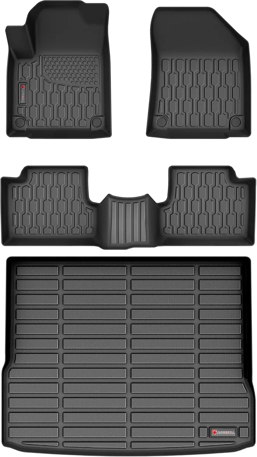 

All-Weather Floor Mats & Cargo Liner for 2019-2023 Jeep Cherokee (Not Grand) - Full Set 1st/2nd Row & Trunk, Black