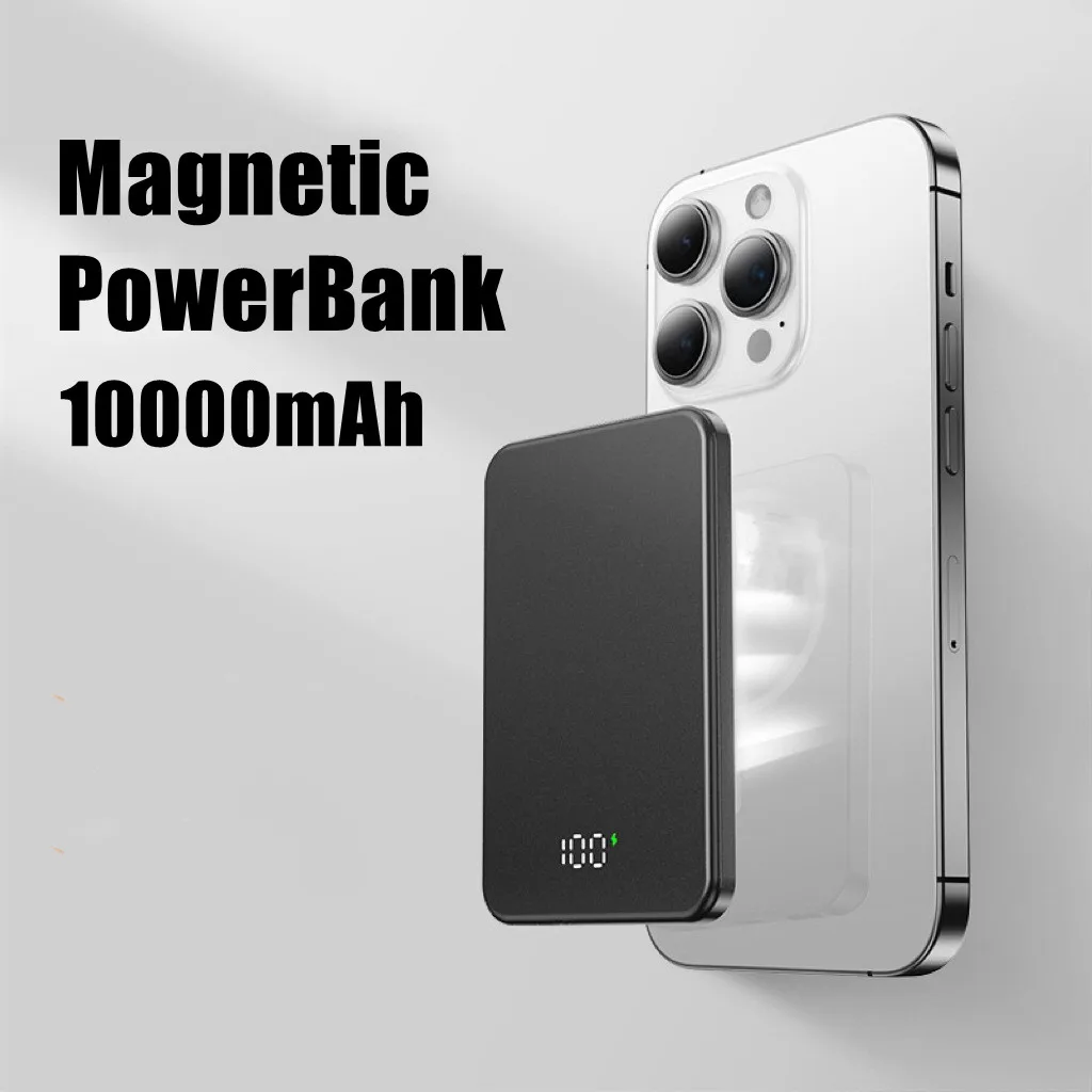 

Портативное магнитное беспроводное зарядное устройство Power Bank для iPhone, Samsung, Xiaomi, быстрая зарядка для Magsafe, внешний аккумулятор Powerbank