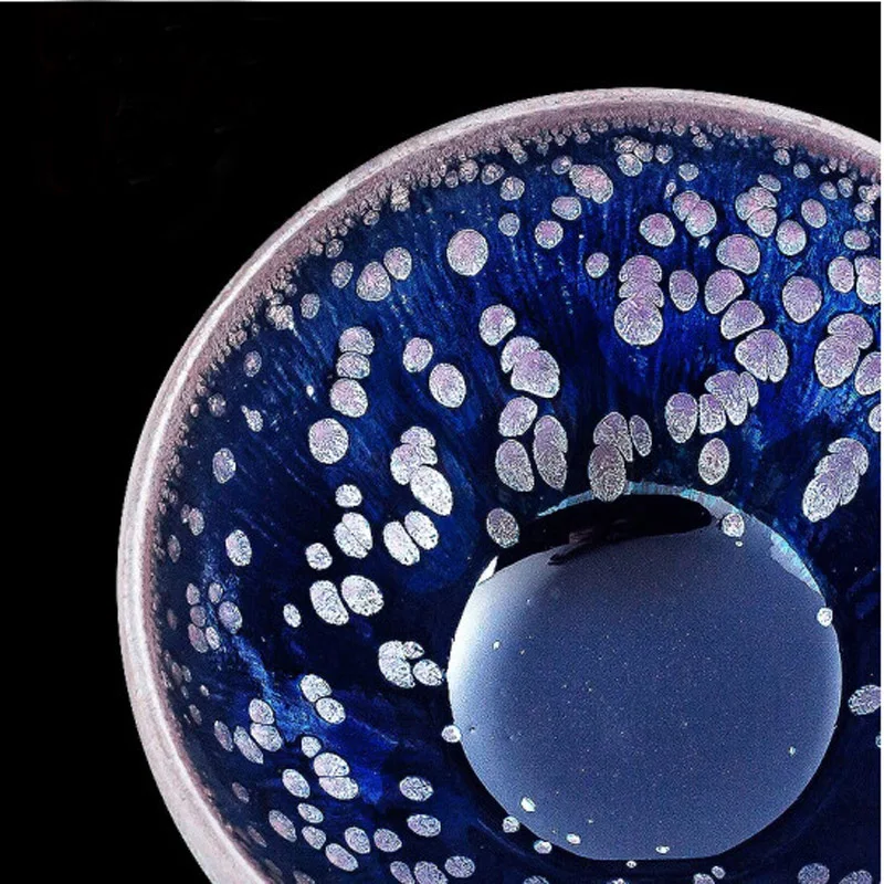 JZ117 Chinese Ancient Style Tian Mu cup for tea porcelain Yuteki Tenmoku glaze natural clay and ore tea bowl tea set /JIANZHAN