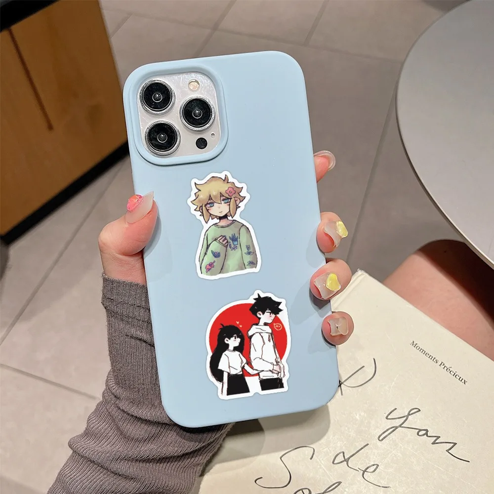 10/60Pcs Game Omori Stickers Anime Decal Waterproof Graffiti Skateboard Motorcycle Laptop Sunny Basil Cartoon Sticker for Kid