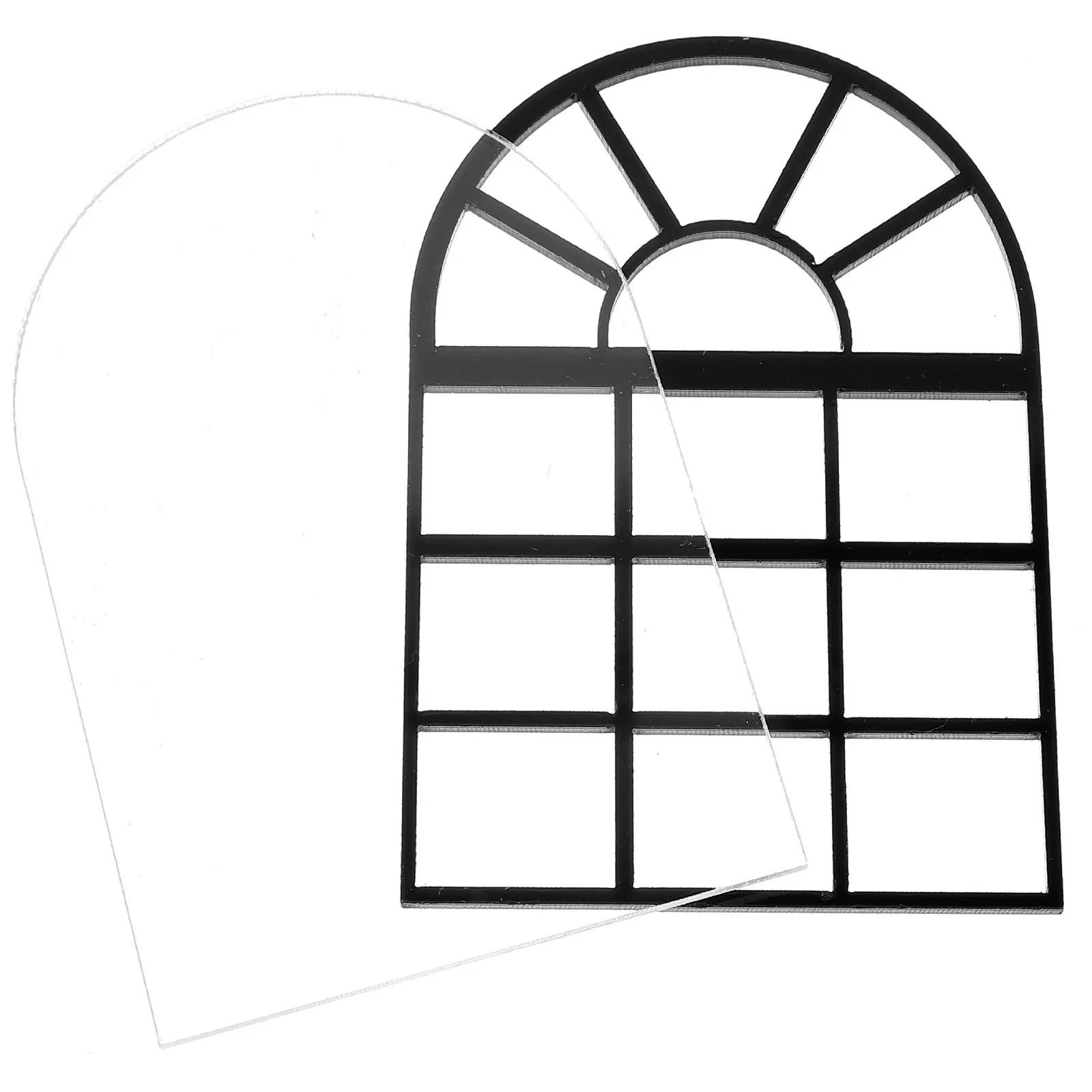 

2Pcs Fake Window Frame Wall Decor Realistic Rustic Farmhouse Style Decorative Panels for Bedroom Living Room Rustic Wall Decor