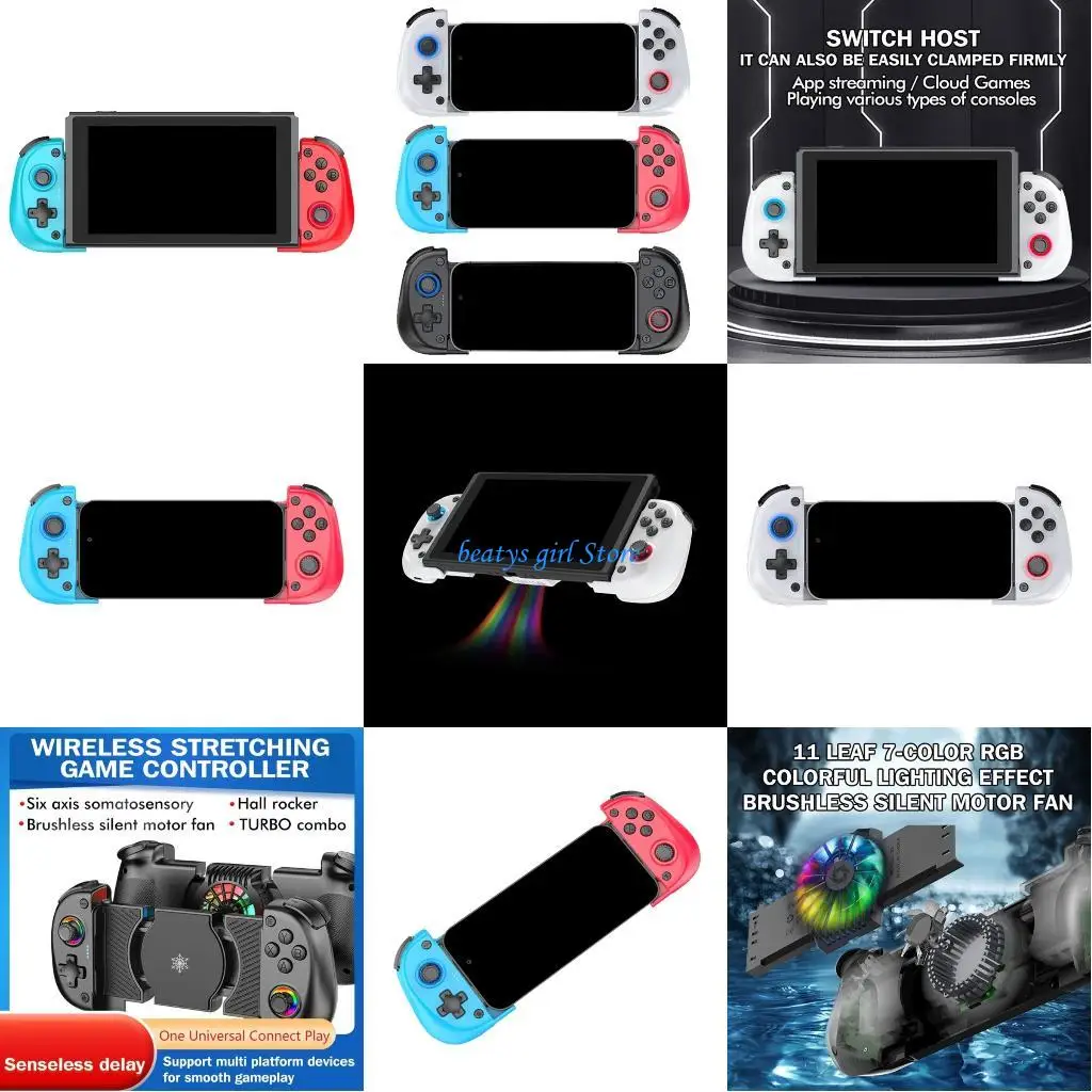 

C7AB X5mini Bluetooth-compatible Smartphone Gamepad Stretch Controller for Comfortable Grip