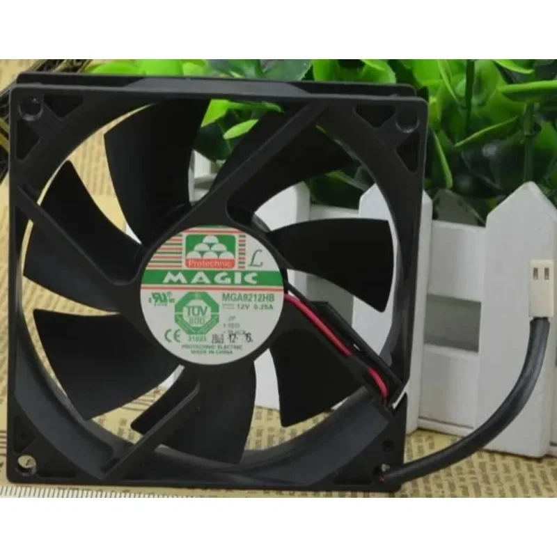 New Double Ball Cooler Fan For MAGIC MGA9212HB 9CM 9025 12V 0.25A 2 Wires Cooling Fan